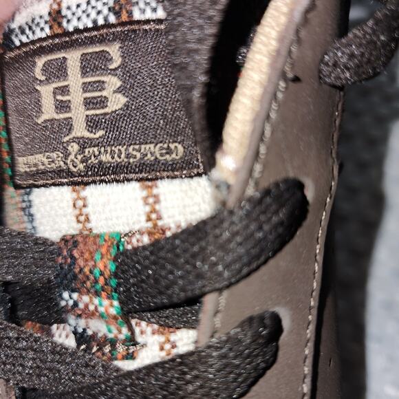 BITTER & TWISTED  NIB MENS SIZE 9M COLTON PLAID & LEATHER SKATEBOARD SNEAKERS - Picture 7 of 12